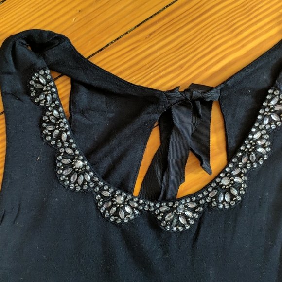 Navy dress with embellishments - Picture 2 of 3